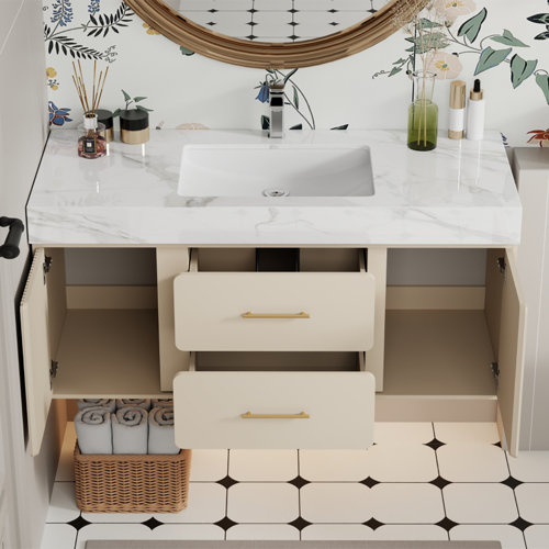 48 Inch Beige Single Vanities You'll Love | Wayfair